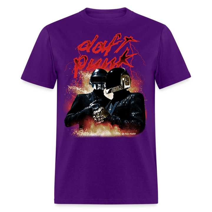 Daft Punk Retro Vintage Bootleg Unisex Classic T-Shirt - purple
