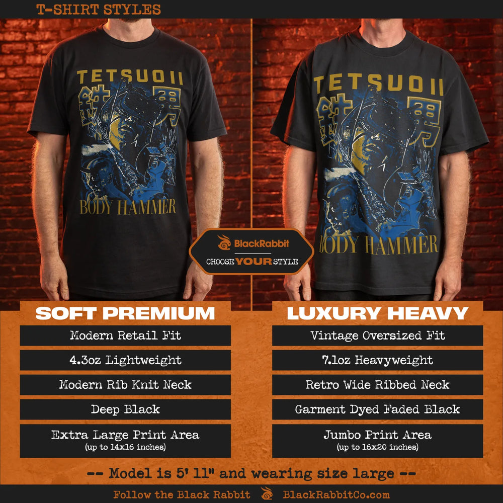 Black t-shirt with retro graphic design, ribbed neck and faded black material.