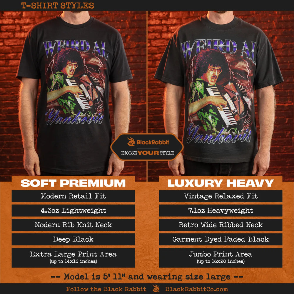 Two t-shirt styles comparison.