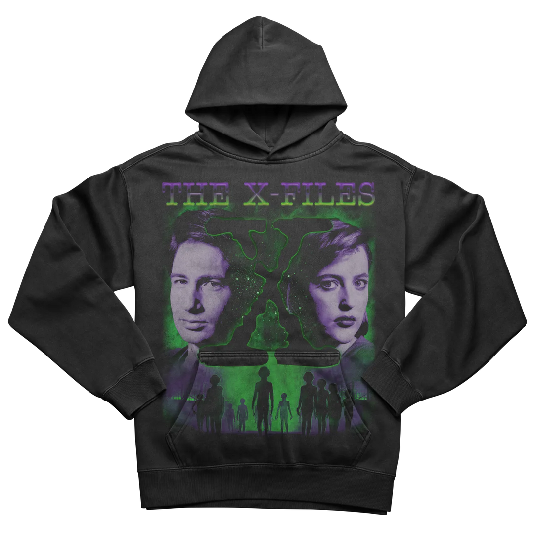 Black graphic hoodie featuring The X-Files.