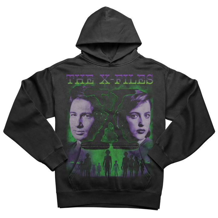 Black graphic hoodie featuring The X-Files.