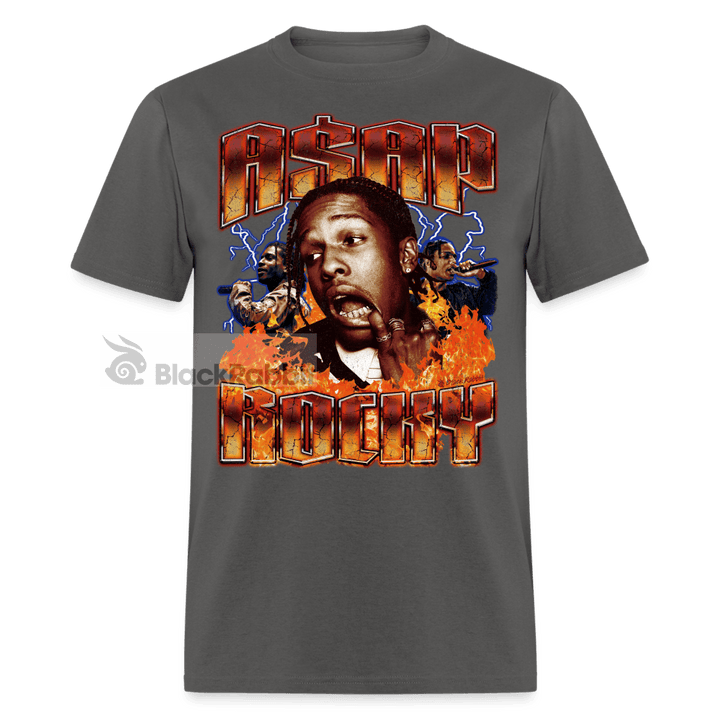 ASAP Rocky Retro Vintage Bootleg Unisex Classic T-Shirt - charcoal