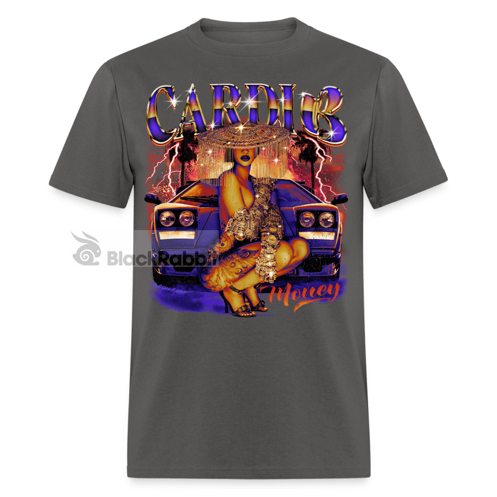 Cardi B Retro Vintage Bootleg Unisex Classic T-Shirt - charcoal