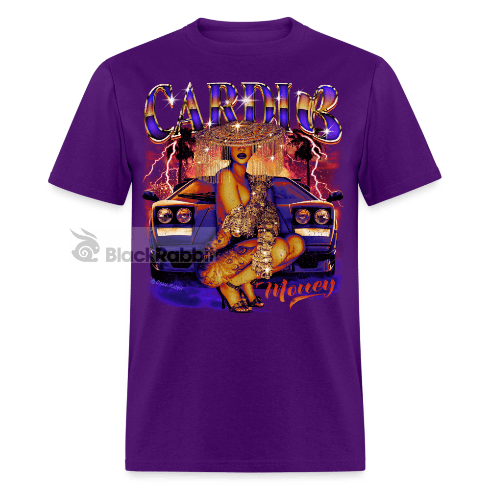 Cardi B Retro Vintage Bootleg Unisex Classic T-Shirt - purple