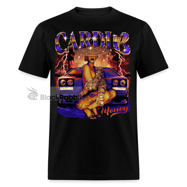 Cardi B Retro Vintage Bootleg Unisex Classic T-Shirt - black
