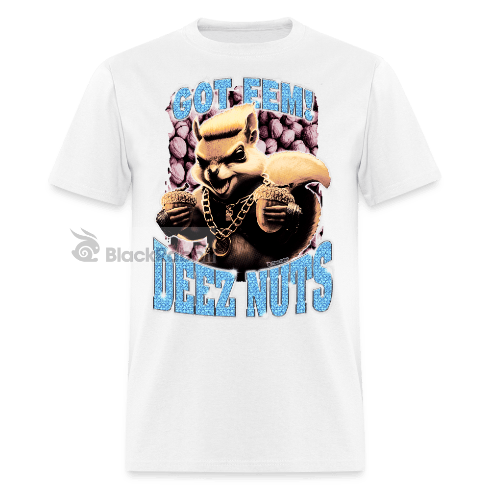 Deez Nuts Got Eem! Gangster Squirrel Got Em Nutz Meme Unisex Classic T-Shirt - white