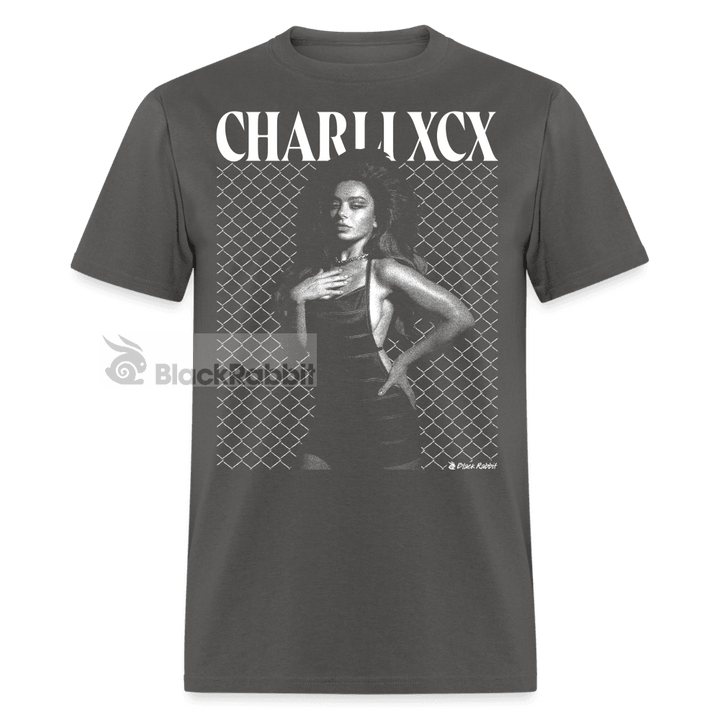 Charli XCX Glamour Noir Retro Vintage Bootleg Unisex Classic T-Shirt - charcoal