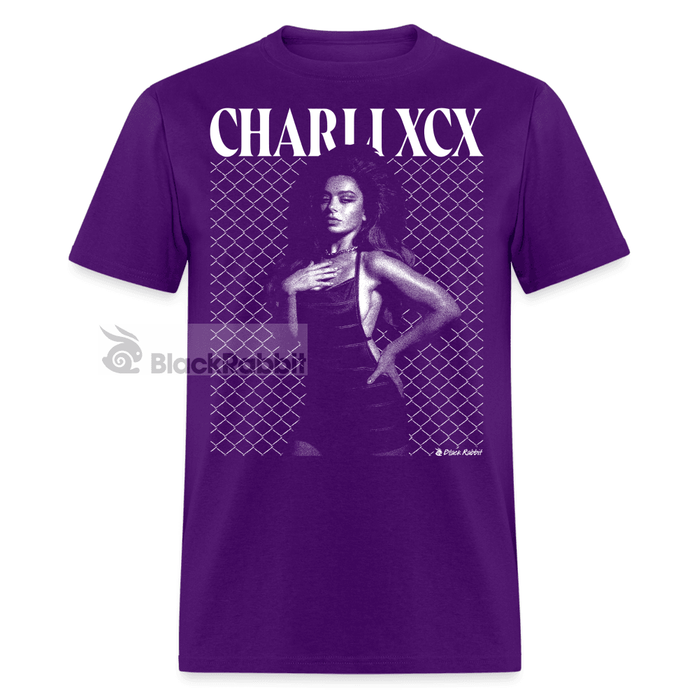 Charli XCX Glamour Noir Retro Vintage Bootleg Unisex Classic T-Shirt - purple