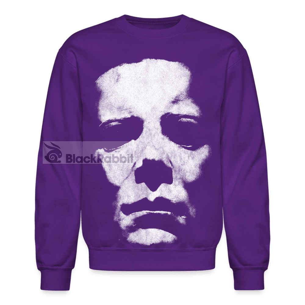 Halloween - Michael Myers Mask Unisex Crewneck Sweatshirt - purple