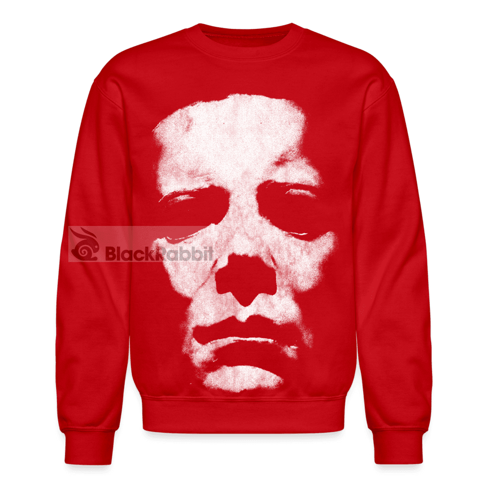 Halloween - Michael Myers Mask Unisex Crewneck Sweatshirt - red