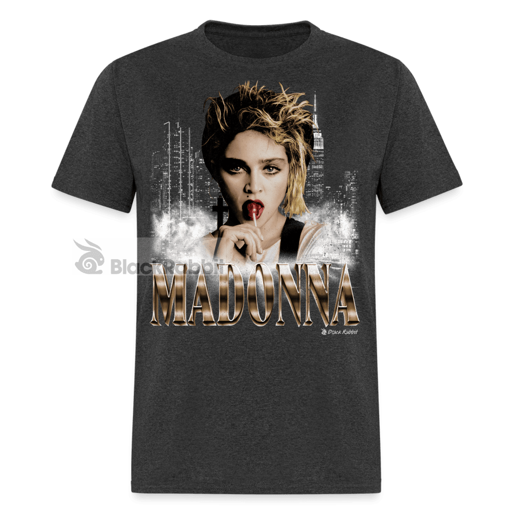 Madonna Lollipop NYC Retro Vintage Bootleg Unisex Classic T-Shirt - heather black
