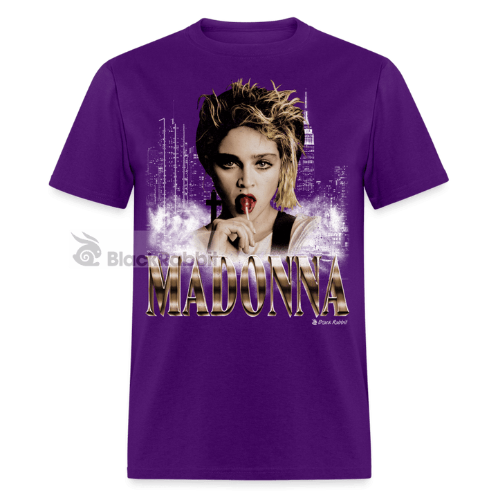 Madonna Lollipop NYC Retro Vintage Bootleg Unisex Classic T-Shirt - purple