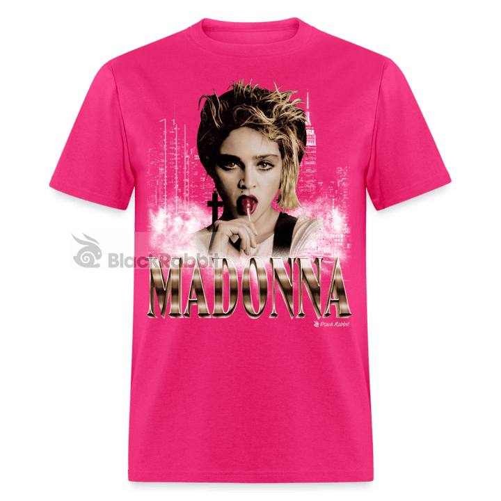 Madonna Lollipop NYC Retro Vintage Bootleg Unisex Classic T-Shirt - fuchsia