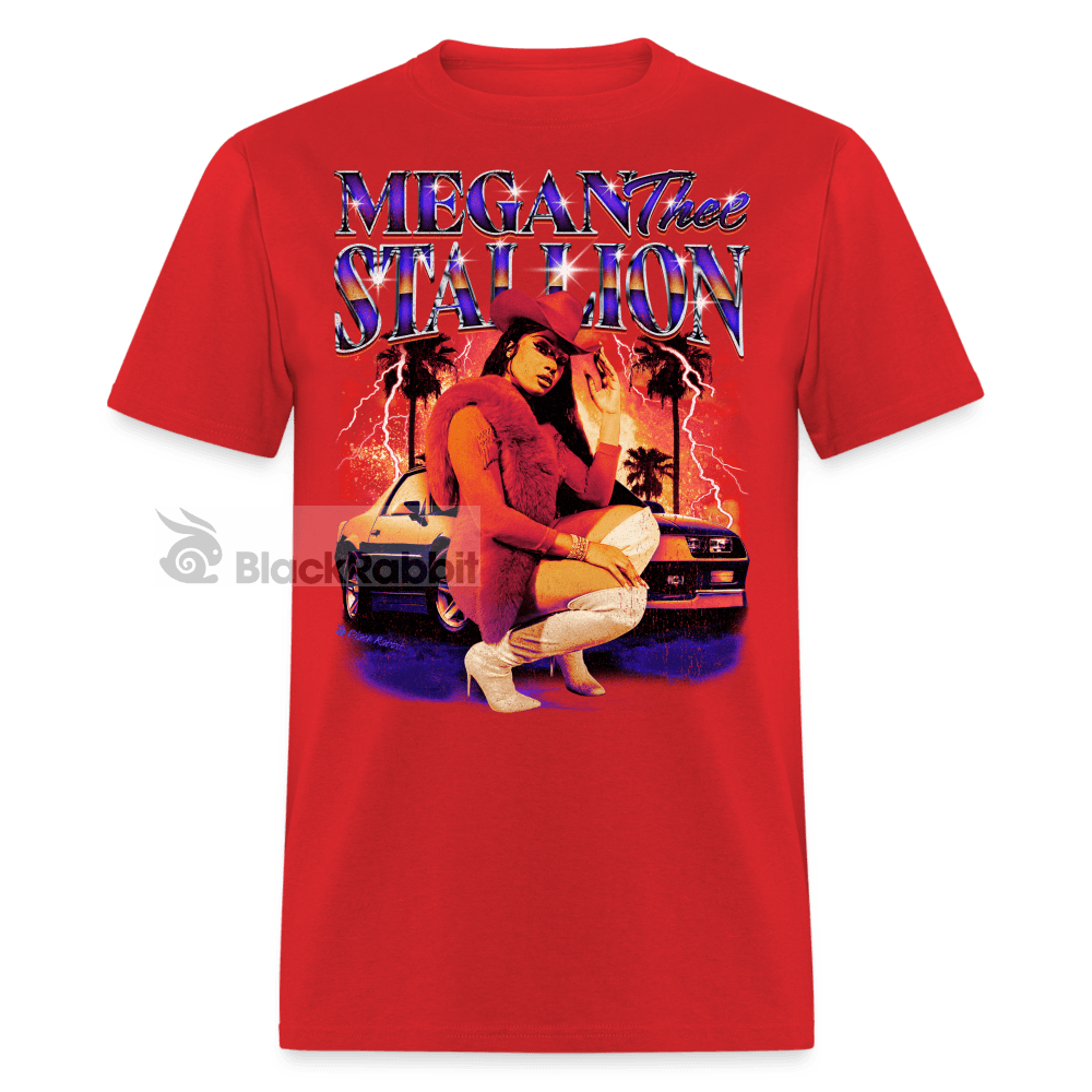 Megan Thee Stallion Retro Vintage Bootleg Unisex Classic T-Shirt - red