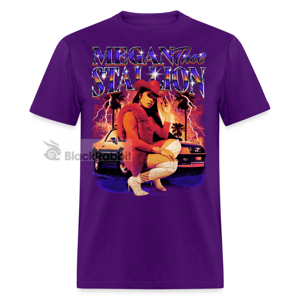 Megan Thee Stallion Retro Vintage Bootleg Unisex Classic T-Shirt - purple