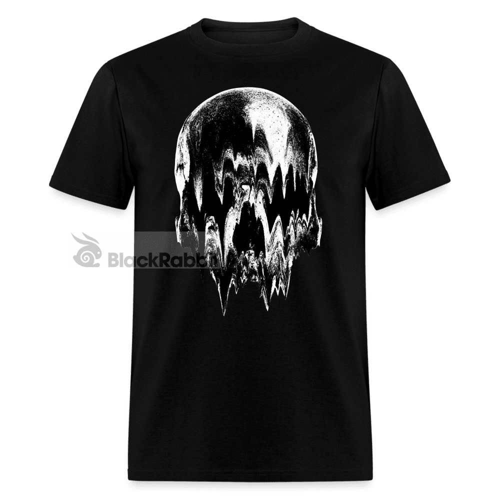 Melted Skull Scary Halloween Unisex Classic T-Shirt - black