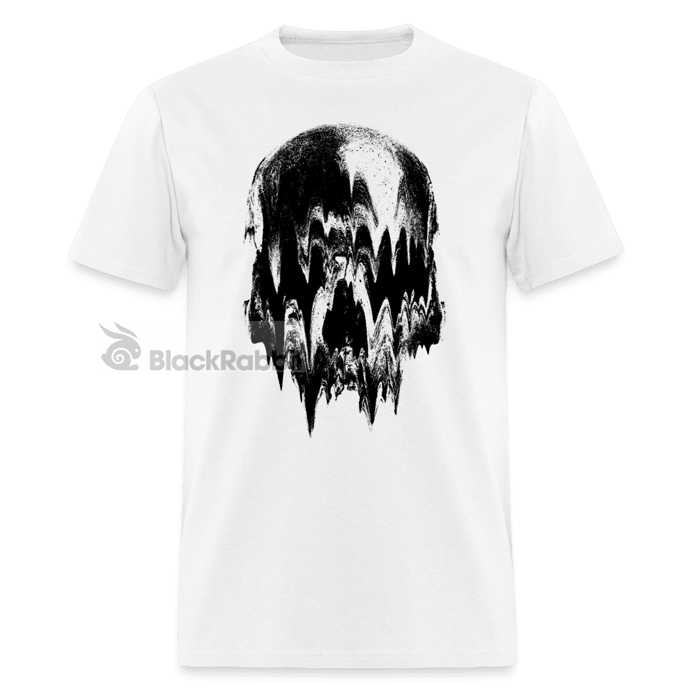 Melted Skull Scary Halloween Unisex Classic T-Shirt - white