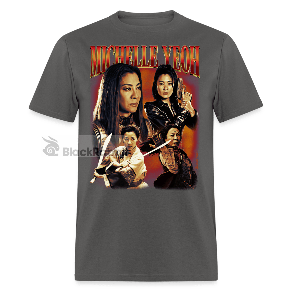 Michelle Yeoh Retro Vintage Bootleg Unisex Classic T-Shirt - charcoal