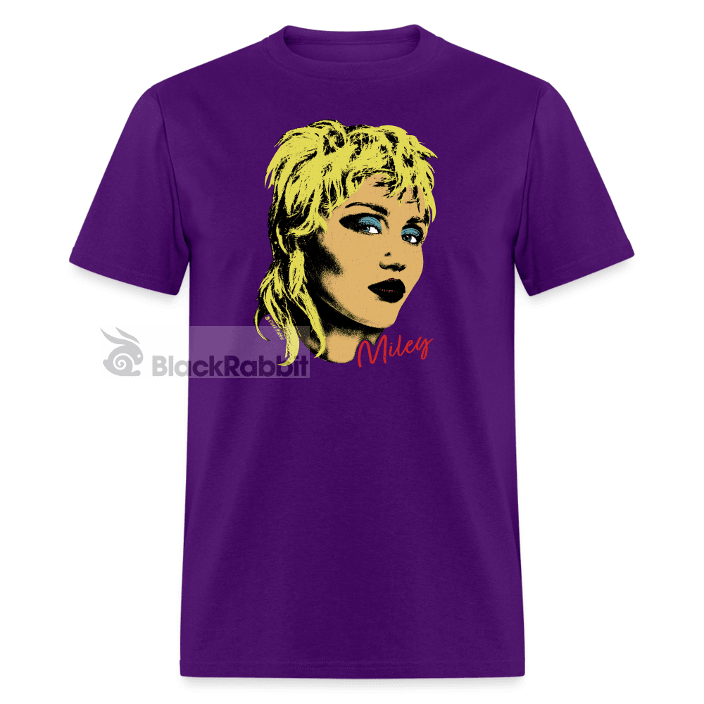 Miley Cyrus Retro Vintage Warhol Pop Style Unisex Classic T-Shirt Active - purple