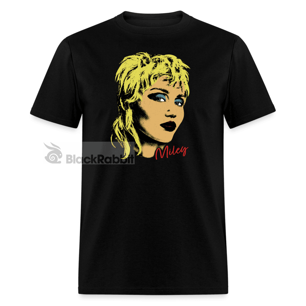 Miley Cyrus Retro Vintage Warhol Pop Style Unisex Classic T-Shirt Active - black
