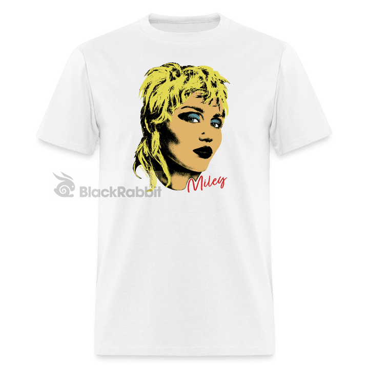 Miley Cyrus Retro Vintage Warhol Pop Style Unisex Classic T-Shirt Active - white