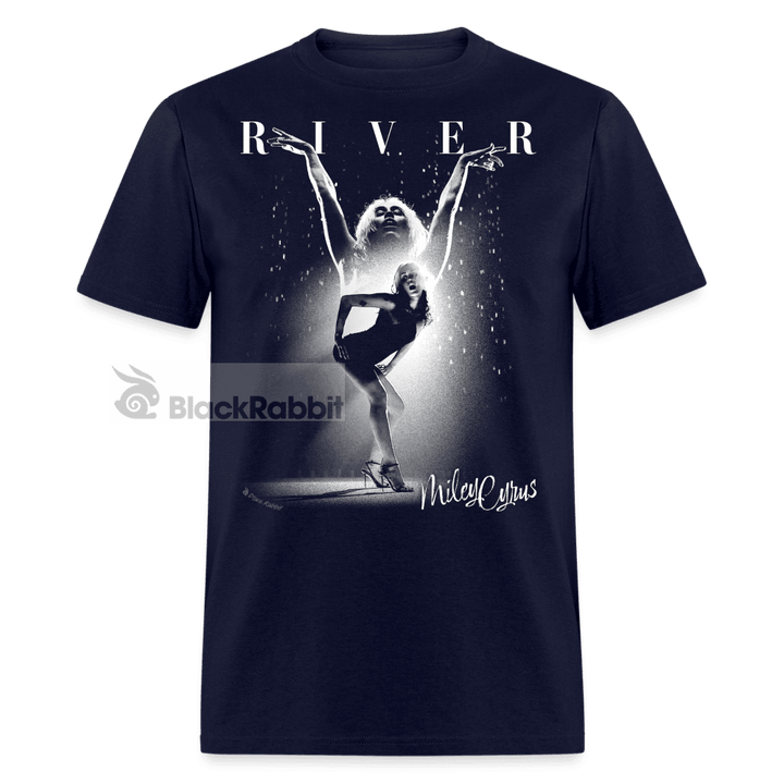 Miley Cyrus River Retro Vintage Unisex Classic T-Shirt - navy