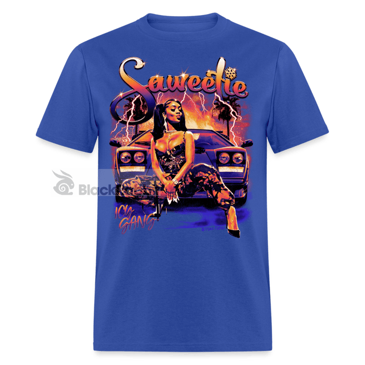 Saweetie Ice Gang Retro Vintage Bootleg Unisex Classic T-Shirt - royal blue