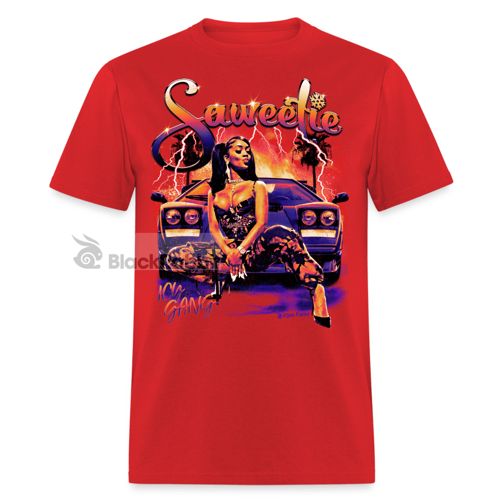 Saweetie Ice Gang Retro Vintage Bootleg Unisex Classic T-Shirt - red