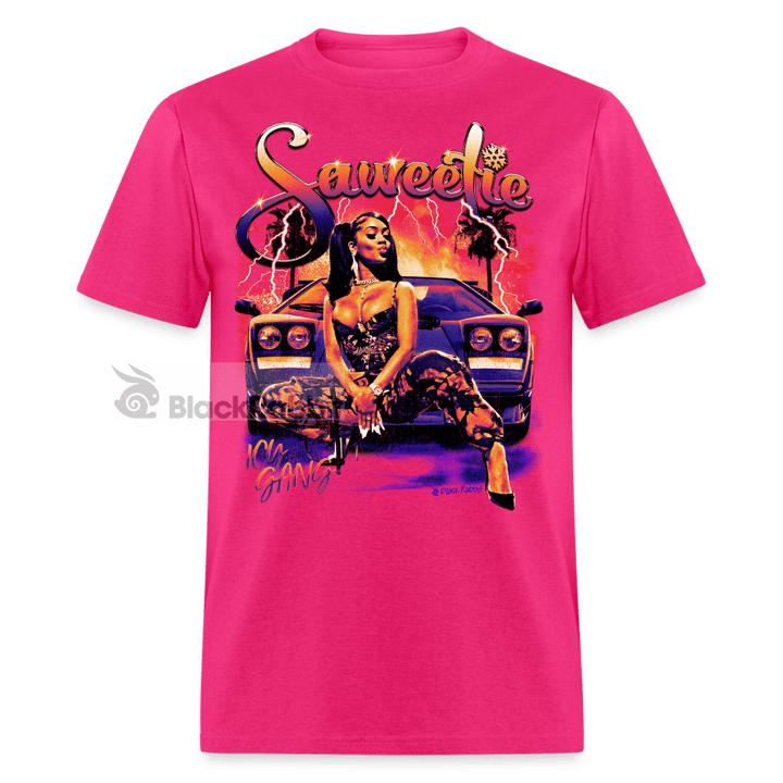 Saweetie Ice Gang Retro Vintage Bootleg Unisex Classic T-Shirt - fuchsia