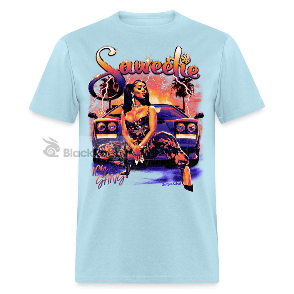 Saweetie Ice Gang Retro Vintage Bootleg Unisex Classic T-Shirt - powder blue
