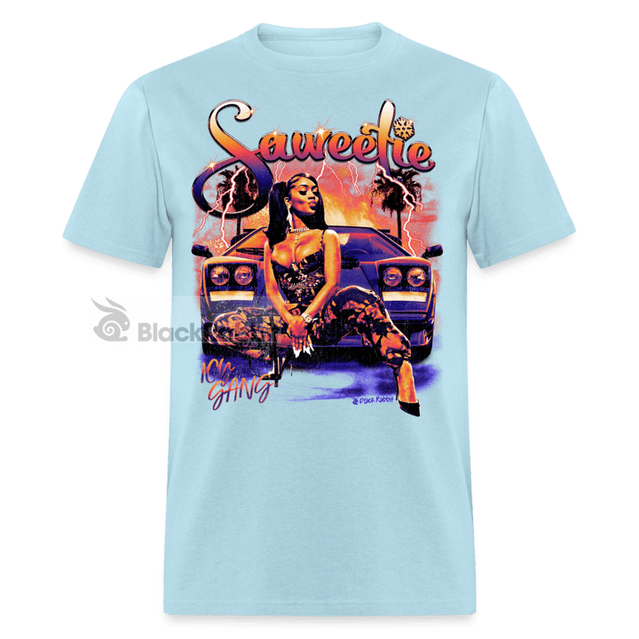 Saweetie Ice Gang Retro Vintage Bootleg Unisex Classic T-Shirt - powder blue