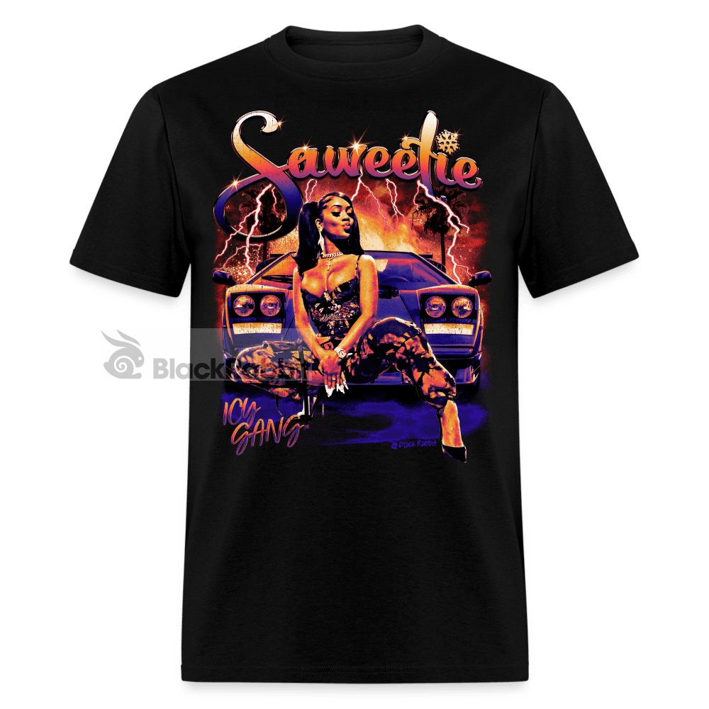 Saweetie Ice Gang Retro Vintage Bootleg Unisex Classic T-Shirt - black