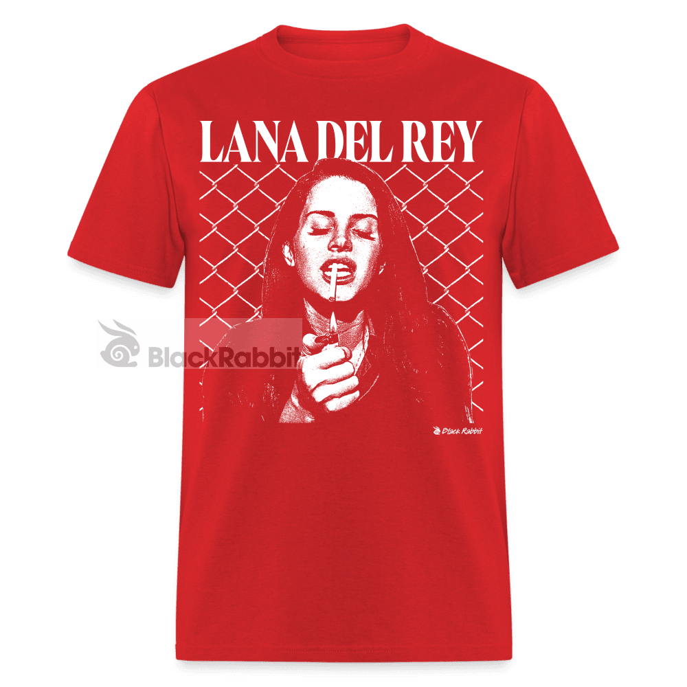Lana Del Rey Smoking Retro Vintage Bootleg Unisex Classic T-Shirt - red