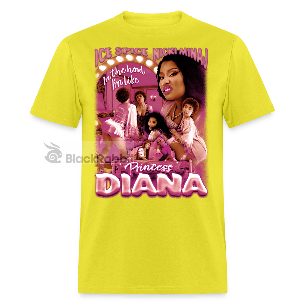 Ice Spice Nicki Minaj Princess Diana Retro Vintage Bootleg Unisex Classic T-Shirt - yellow