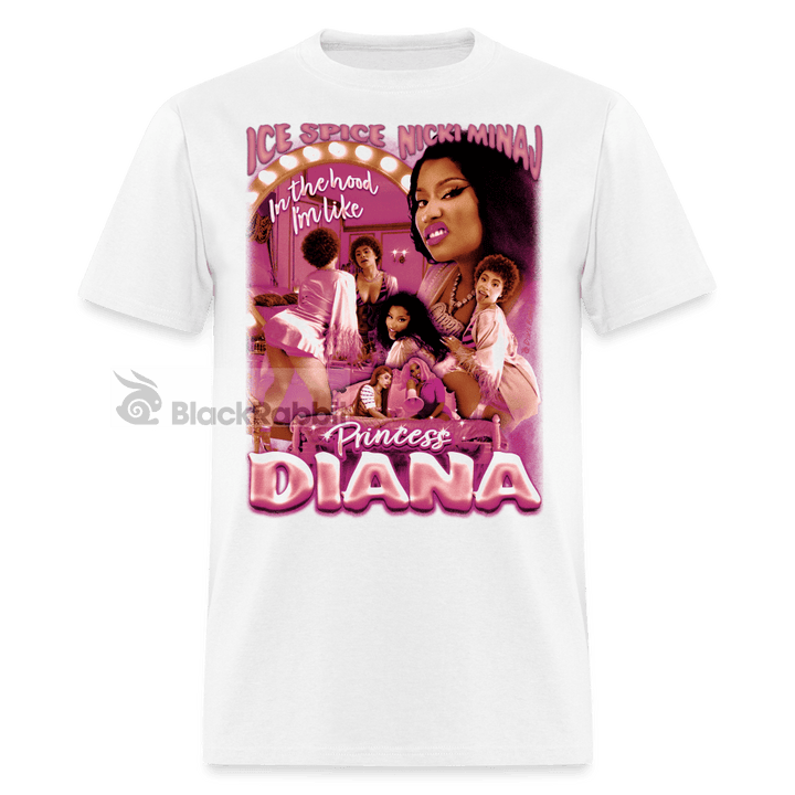 Ice Spice Nicki Minaj Princess Diana Retro Vintage Bootleg Unisex Classic T-Shirt - white