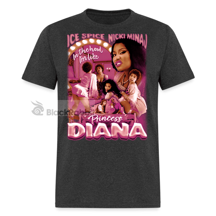 Ice Spice Nicki Minaj Princess Diana Retro Vintage Bootleg Unisex Classic T-Shirt - heather black