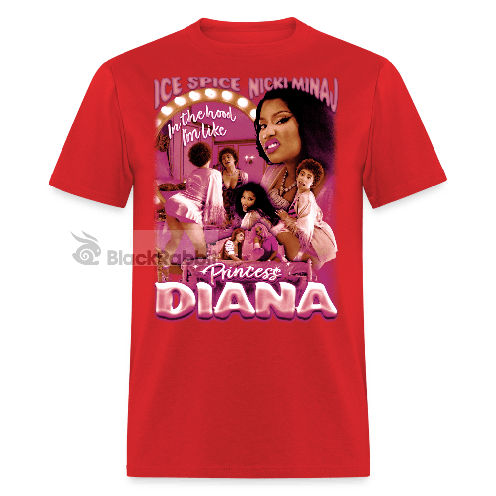 Ice Spice Nicki Minaj Princess Diana Retro Vintage Bootleg Unisex Classic T-Shirt - red