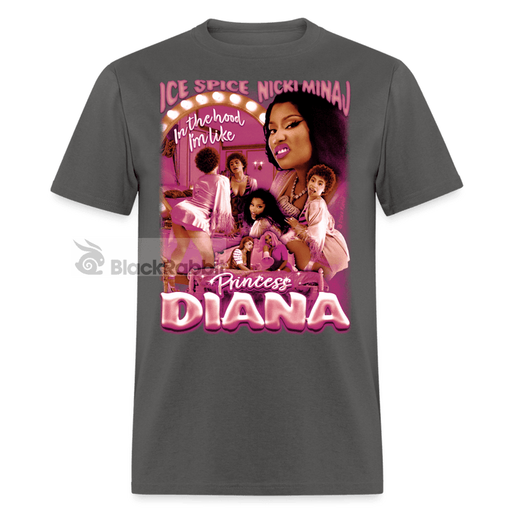 Ice Spice Nicki Minaj Princess Diana Retro Vintage Bootleg Unisex Classic T-Shirt - charcoal