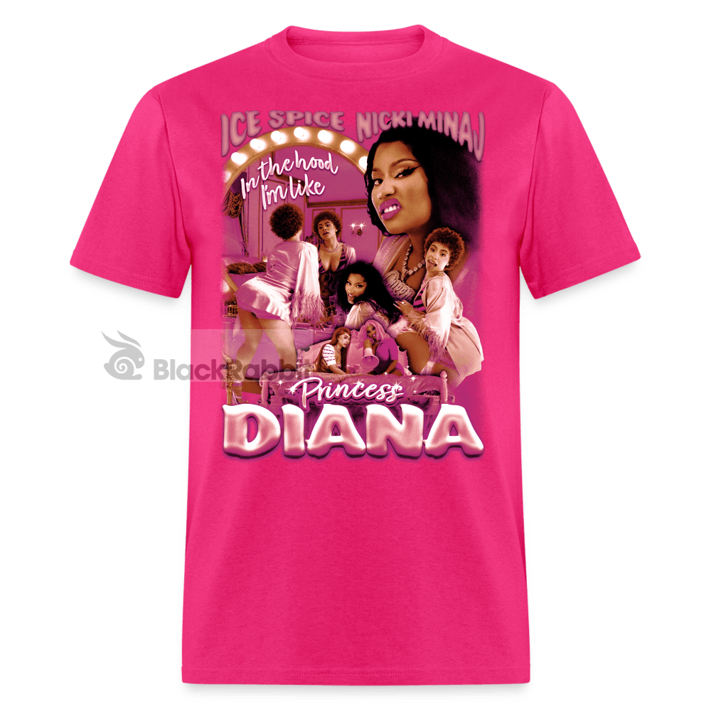 Ice Spice Nicki Minaj Princess Diana Retro Vintage Bootleg Unisex Classic T-Shirt - fuchsia