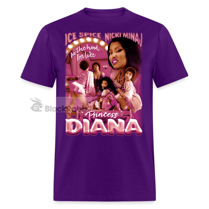 Ice Spice Nicki Minaj Princess Diana Retro Vintage Bootleg Unisex Classic T-Shirt - purple