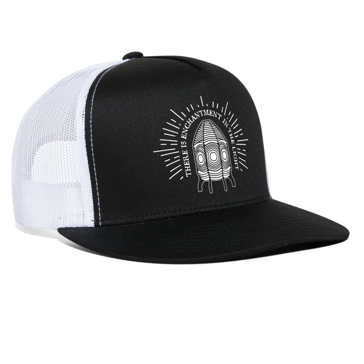 The Lighthouse There Is Enchantment In The Light Dad Hat - black/white