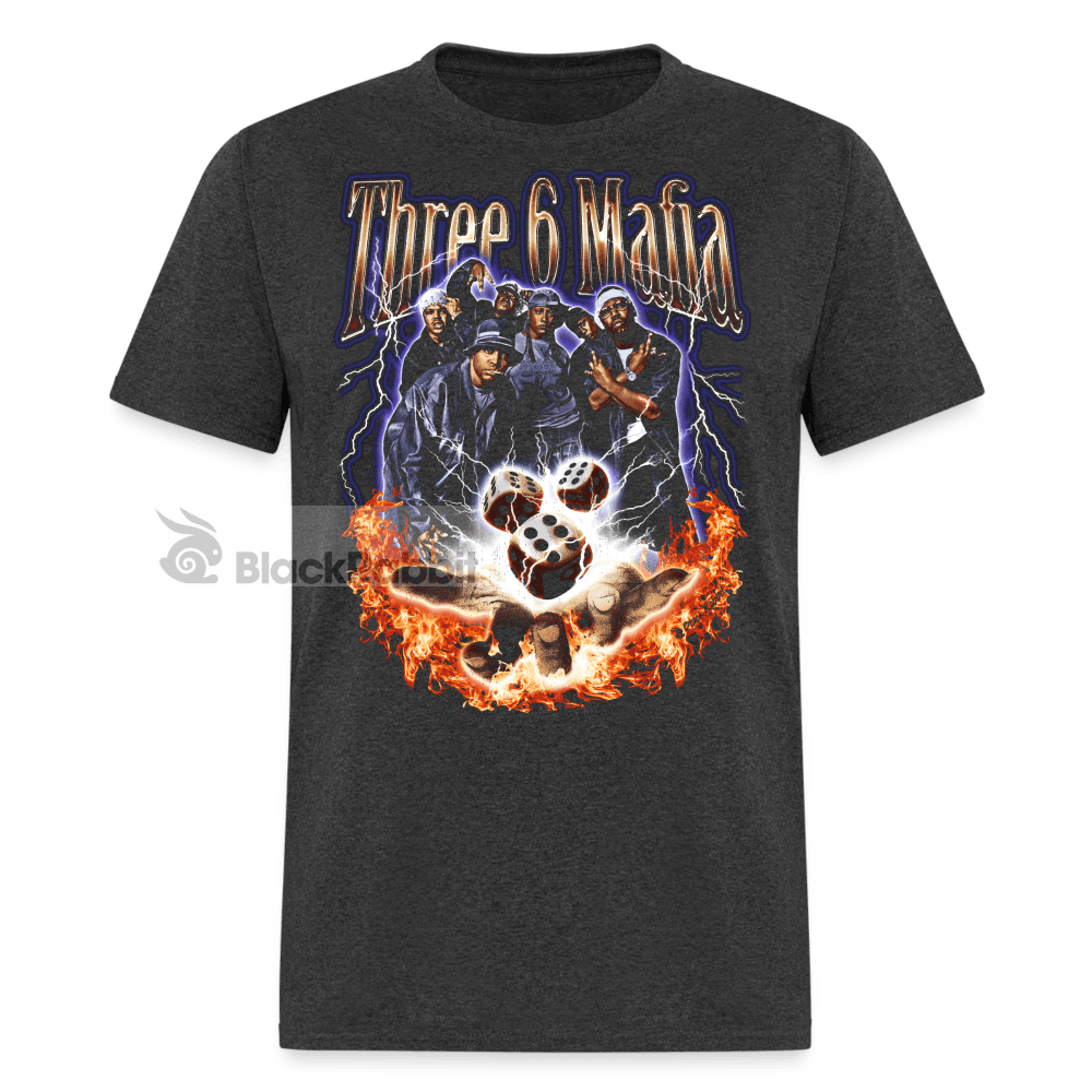 Three 6 Mafia Retro Vintage Bootleg Unisex Classic T-Shirt - heather black
