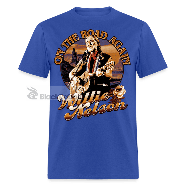 Willie Nelson On The Road Again 80s Country Retro Vintage Bootleg Hip Hop Unisex Classic T-Shirt - royal blue