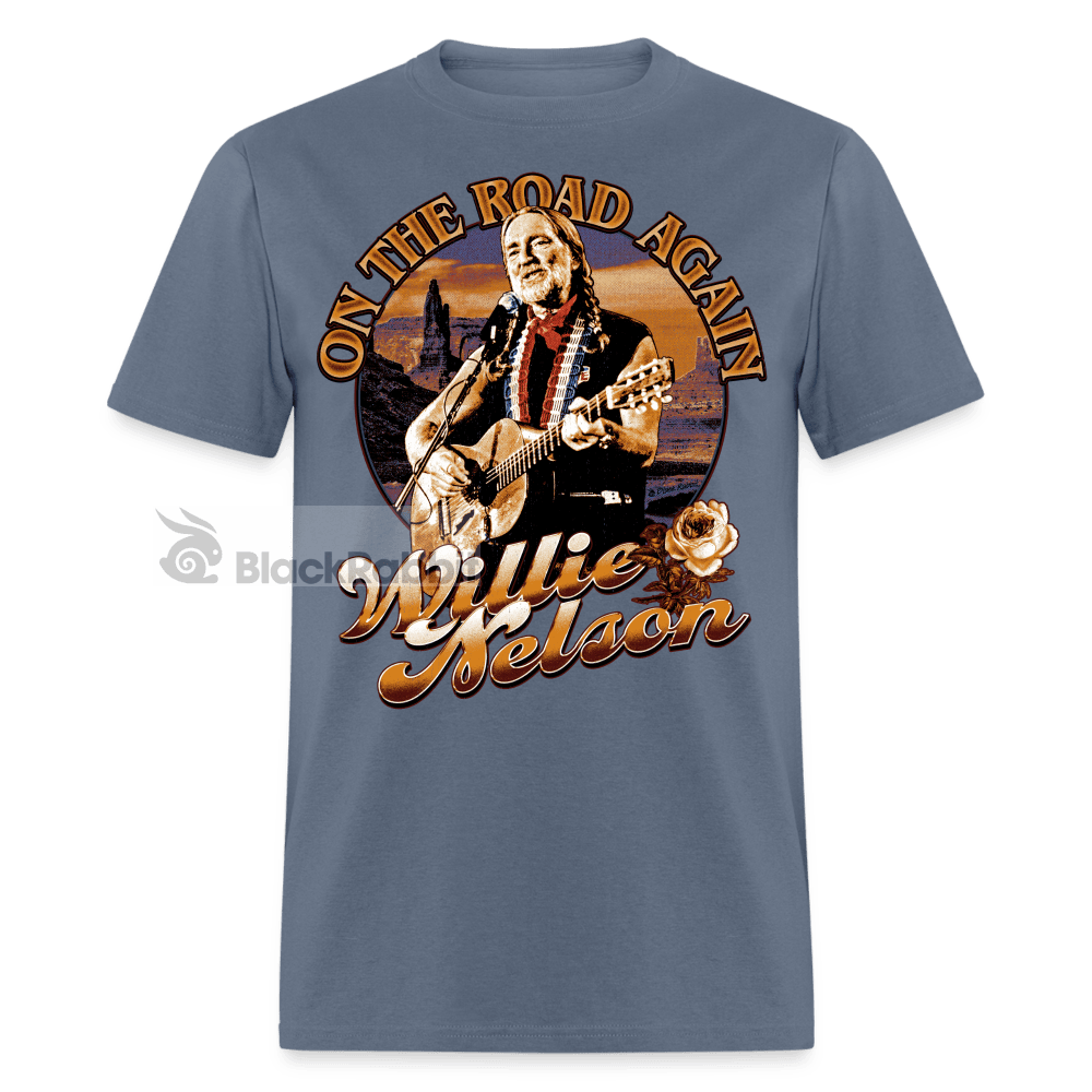 Willie Nelson On The Road Again 80s Country Retro Vintage Bootleg Hip Hop Unisex Classic T-Shirt - denim
